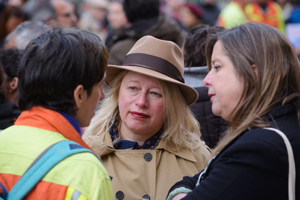 Trabajador del SEPA con Belén Suárez y Ana Taboada