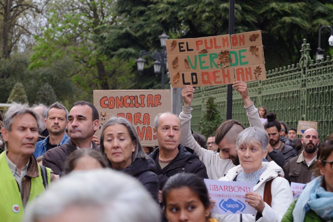Concentración contra los incendios