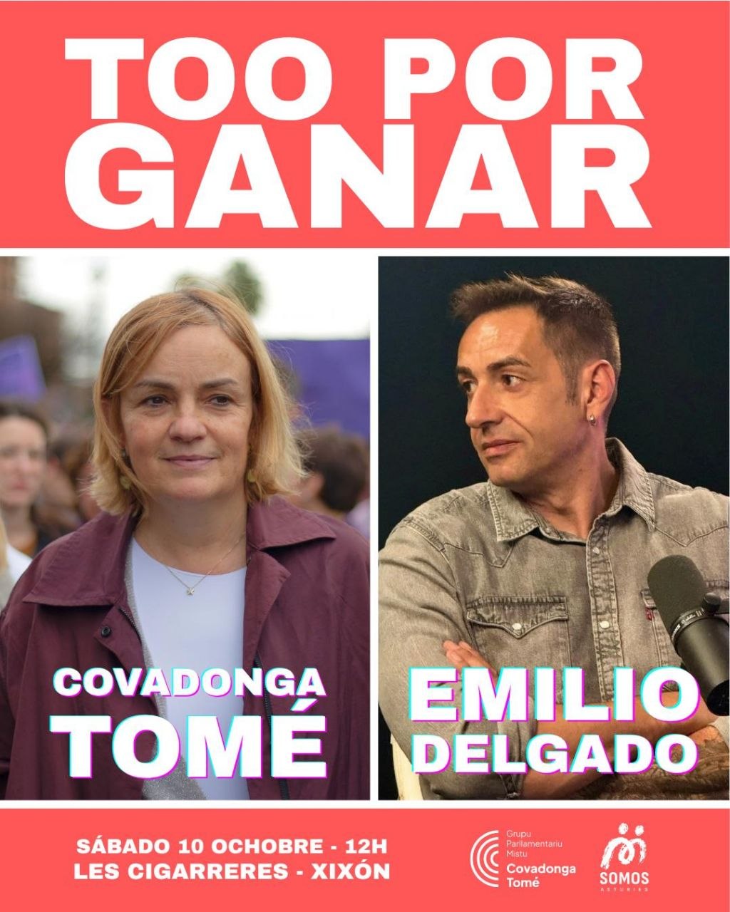 Too por ganar - Somos Asturies: Covadonga Tomé y Emilio Delgado